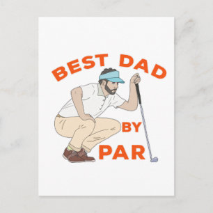 Best Dad By Par Postcard
