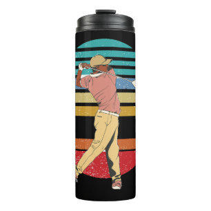 Best Dad by Par Rainbow & Black Thermal Tumbler