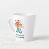 Best Dad By Par Retro Custom From Daughters Latte Mug (Left Angle)