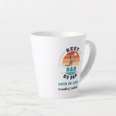 Best Dad By Par Retro Custom From Daughters Latte Mug (Right Angle)