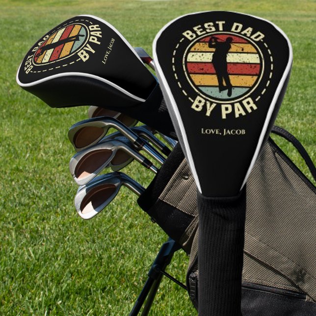 Best Dad By Par Retro Father's Day Golf Head Cover (Creator Uploaded)