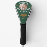 Best Dad By Par Retro Father's Day Photo Green Golf Head Cover Best Dad By Par Retro Father's Day Photo Green Golf Head Cover