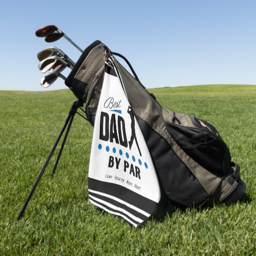 Best Dad By PAR Retro Font Golf Towel