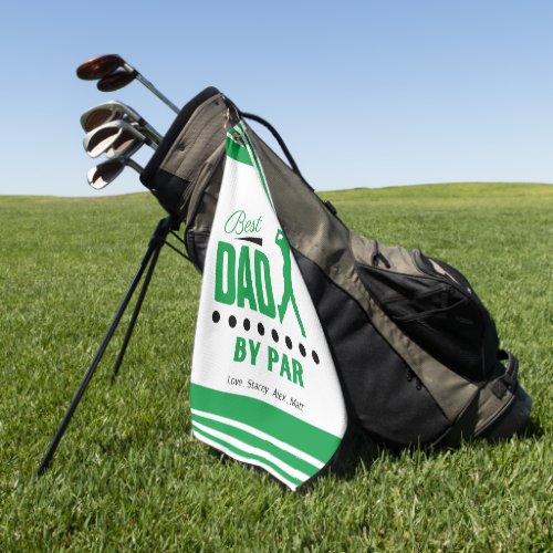 Best Dad By PAR Retro Font Golf Towel