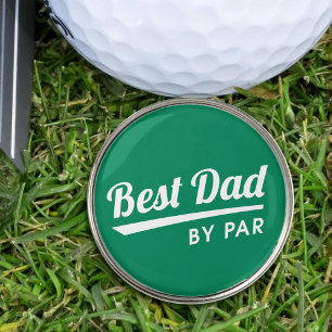 Best Dad By Par Retro Set Green Golf Ball Marker