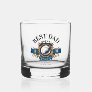 Best Dad By Par Seal Elegant Custom Whiskey Glass