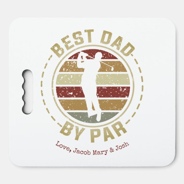 Best Dad by Par Seat Cushion (Front Horizontal)