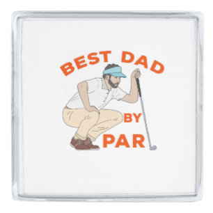 Best Dad By Par Silver Finish Lapel Pin