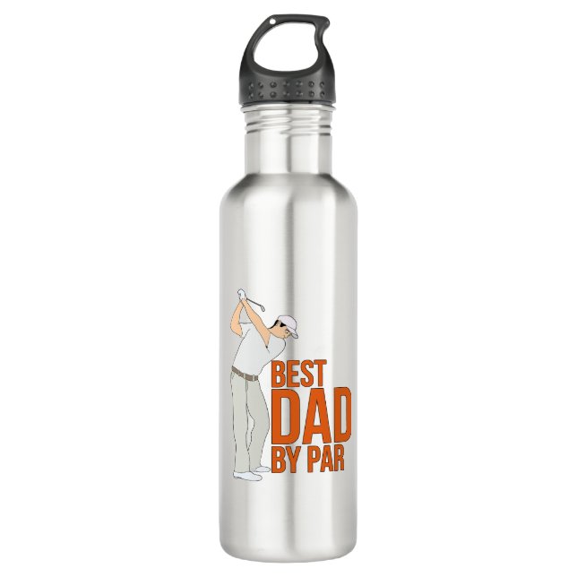 Best Dad By Par Stainless Steel Water Bottle (Front)