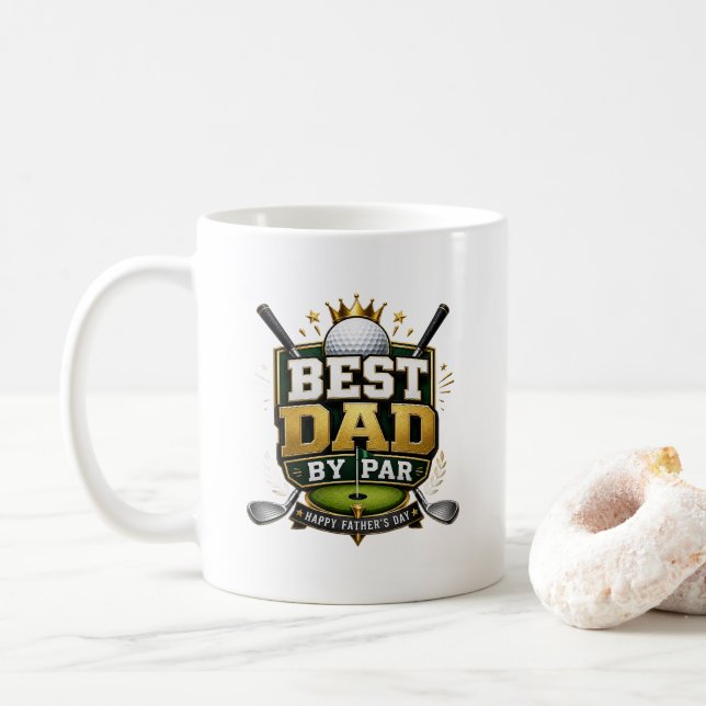 “Best Dad by Par” Theme Coffee Mug (With Donut)