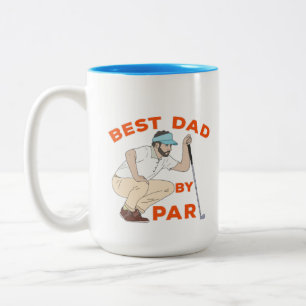 Best Dad By Par Two-Tone Coffee Mug