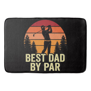 Best Dad By Par Vintage Golf Bath Mat