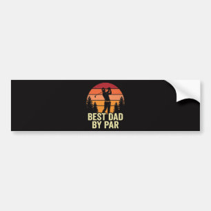 Best Dad By Par Vintage Golf Bumper Sticker