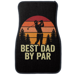 Best Dad By Par Vintage Golf Car Floor Mat