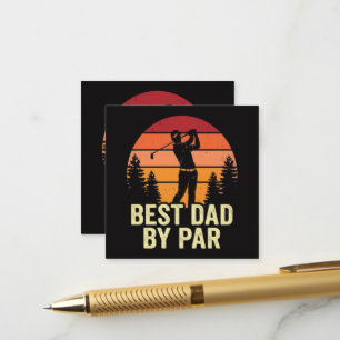 Best Dad By Par Vintage Golf Enclosure Card