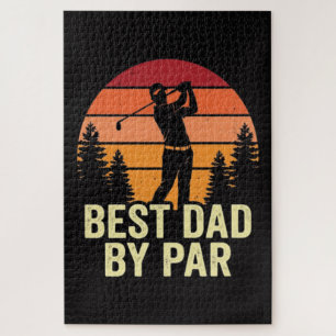 Best Dad By Par Vintage Golf Jigsaw Puzzle