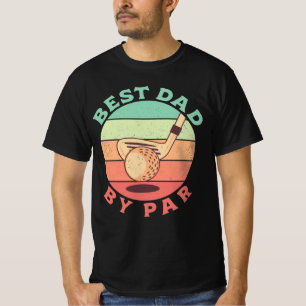 Best Dad By Par Vintage Golf Lover Dad Gift   T-Shirt