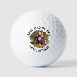 Best Dad by Par with Custom Photo Father's Day Golf Balls