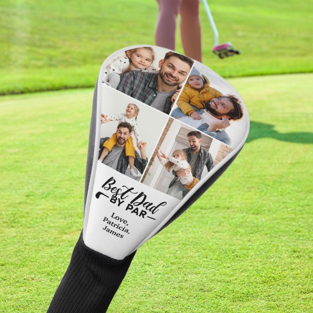 Best Dad by Par with Custom Photos & Message Golf Head Cover (Creator Uploaded)