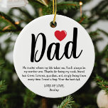 Best Dad Christmas Ceramic Ornament<br><div class="desc">Create your own father christmas ornament featuring the the word "dad" in a script font,  a red heart,  a cute paragraph about how great your daddy is,  and your name.</div>