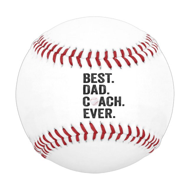 Best Dad Coach Ever Baseball Father's Day Gift  (Front)