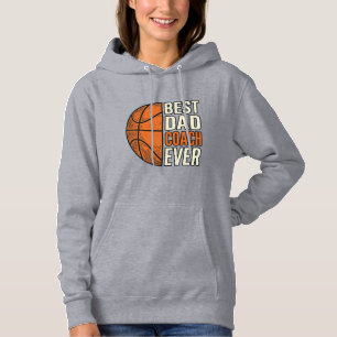 Best Dad Coach Ever Basketball Vintage Vector Desi Hoodie