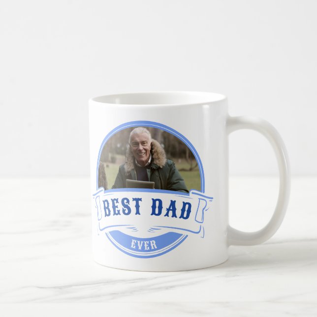 Best Dad Cool Dad Father's Day Gift White Coffee Mug (Right)