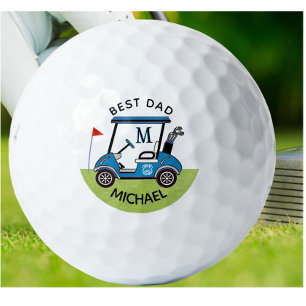 Best Dad Custom Cart Personalized  Golf Balls