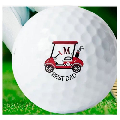 Best Dad Custom Cart Personalized Golf Balls