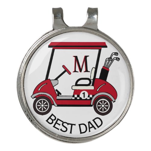 Best Dad Custom Cart Personalized   Golf Hat Clip