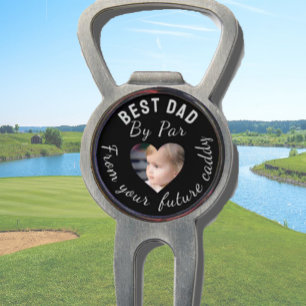 Best Dad Custom Kids Photo Black Personalized Divot Tool