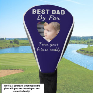 Best Dad Custom Kids Photo Blue Personalized Golf Head Cover