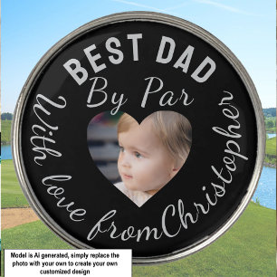 Best Dad Custom Name Kids Photo Personalized Golf Ball Marker