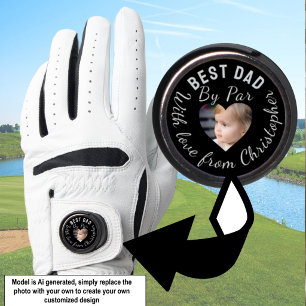 Best Dad Custom Name Kids Photo Personalized Golf Glove