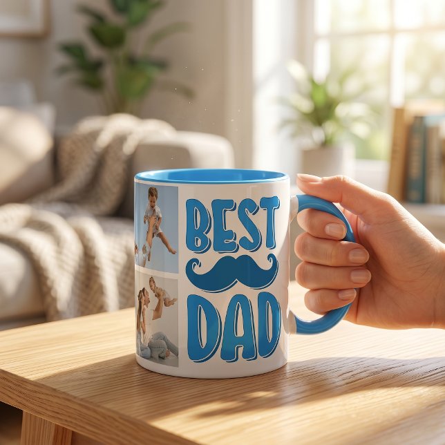 Best Dad Custom Photo Father's Day Gift For Dad Mug (Creator Uploaded)