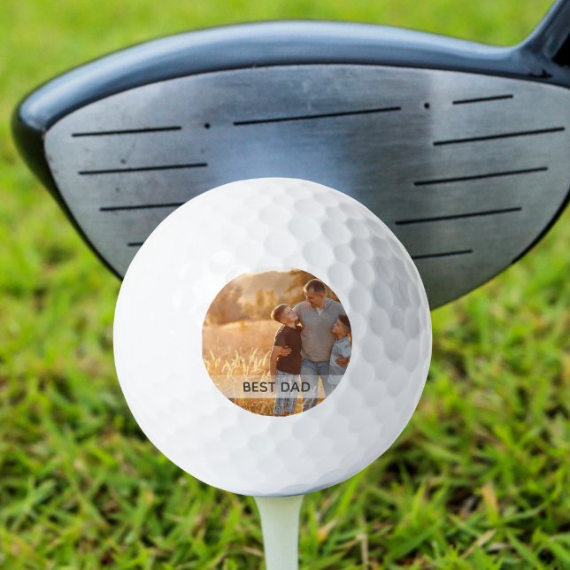 Best Dad Custom Photo Personalized Golf Balls (Creator Uploaded)