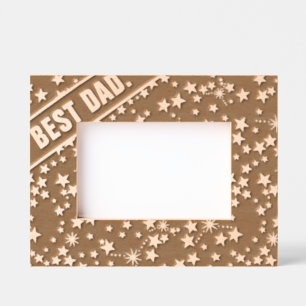 Best Dad Cute Star Cool Fun Celestial Father's Day Engraved Frames
