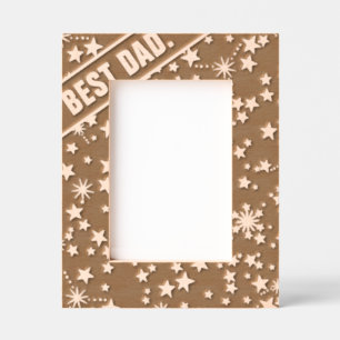 Best Dad Cute Star Cool Fun Celestial Father's Day Engraved Frames