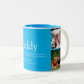 Best Dad Daddy Father Definition 4 Photo Sky Blue Two-Tone Coffee Mug (Front Right)
