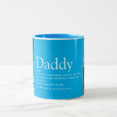 Best Dad Daddy Father Definition 4 Photo Sky Blue Two-Tone Coffee Mug (Center)
