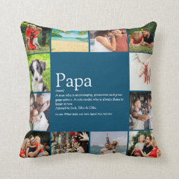 Best Dad, Daddy, Father Ever Definition 12 Photo Throw Pillow