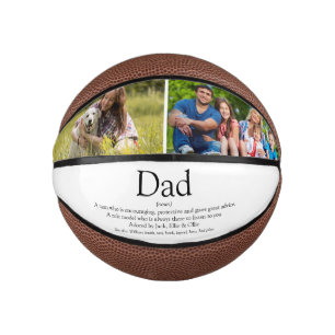 Best Dad, Daddy, Father Ever Definition 2 Photo Mini Basketball