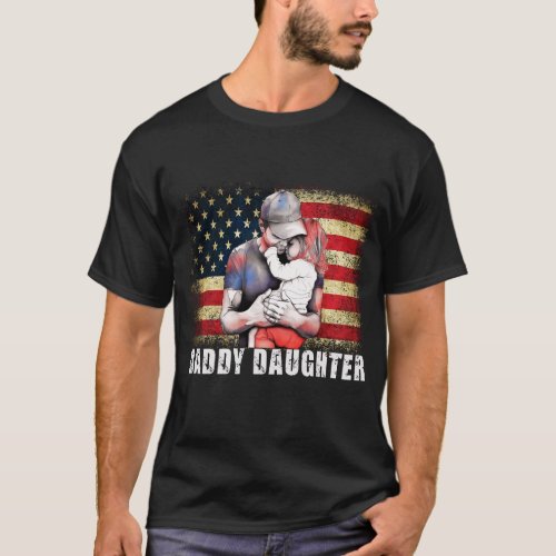 Best Dad Daughter Usa Fathers Day 4th Of July T_Shirt