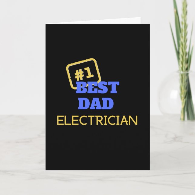 best dad electrician card (Front)