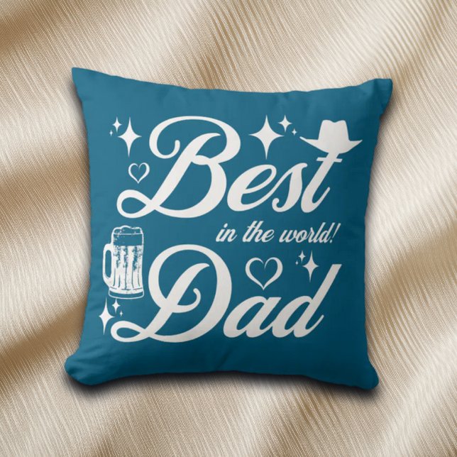 Best Dad Elegant Design Throw Pillow (Creator Uploaded)