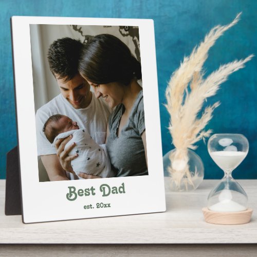 Best Dad Est First Father's Day Family Photo Plaque
