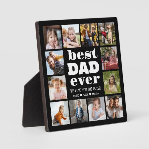 Best DAD Ever 12 Photo Collage  Plaque