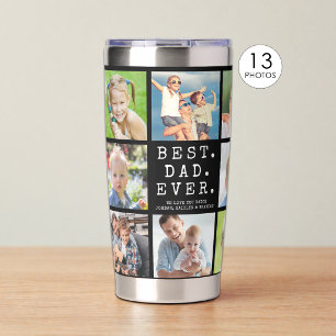 BEST DAD EVER 13 Photos Personalized Insula Insulated Tumbler