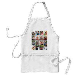 Best Dad Ever 16 Photo Collage Personalized Father Adult Apron