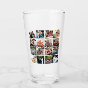 Best Dad Ever 16 Photo Collage Personalized Father Glass